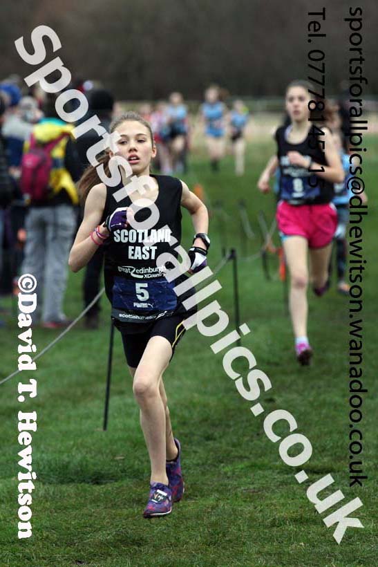 Girls under-13 Inter-District, 2017 Great Edinburgh Cross Country. Photo: David T. Hewitson/Sports for All PIcs